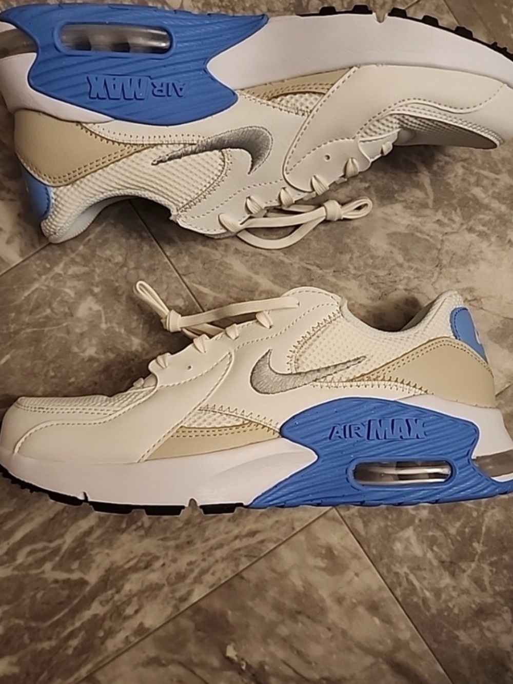 Nike Air Max Women's Sneakers - White, Beige, Light Blue
